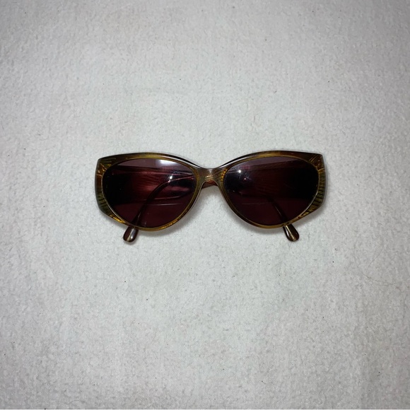 Vintage Viennaline 1784 Oval Sunglasses Frames 50F Amber Brown Cat Eye Women’s - Picture 1 of 7